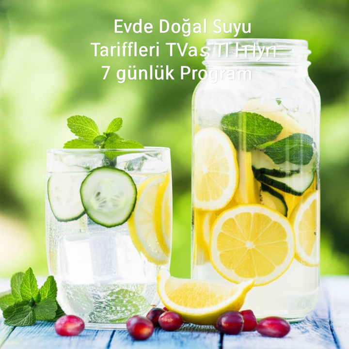 Evde Doğal Detoks Suyu Tarifleri: 7 Günlük Arınma Programı