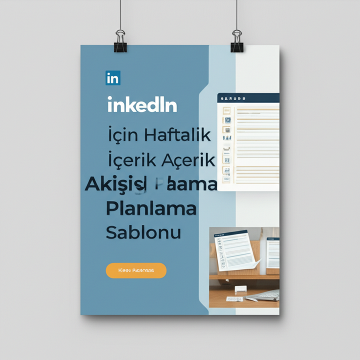 LinkedIn İçin Haftalık İçerik Akışı Planlama Sablonu - Başarıya Giden Yol Haritanız