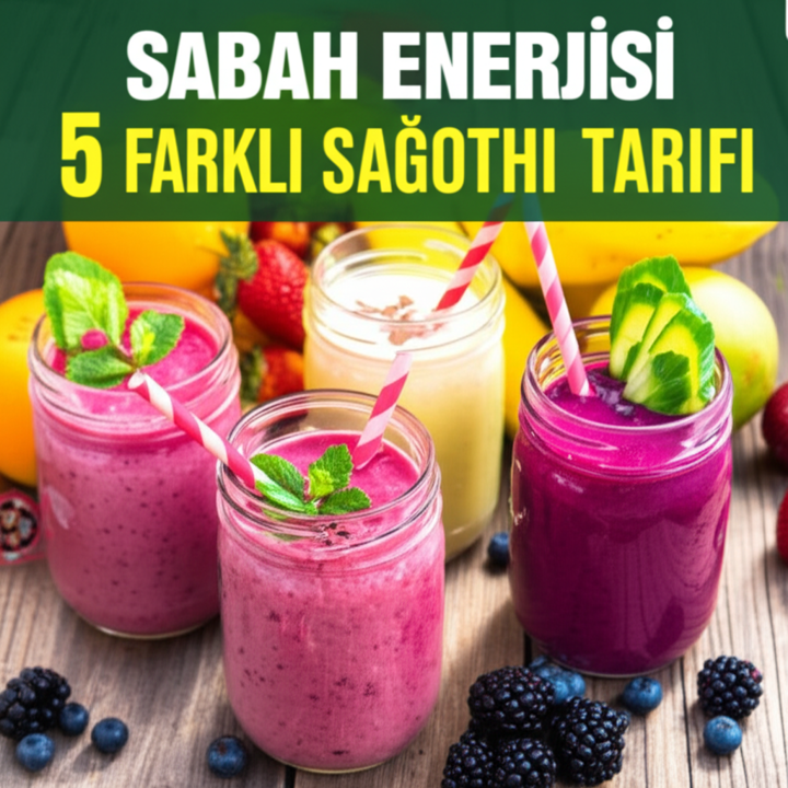 Sabah Enerjisi: 5 Farklı Sağlıklı Smoothie Tarifi - Zinde Bir Günün Anahtarı